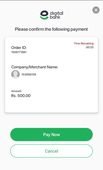 Teen Patti Lucky deposit confirmation screen showing amount order ID and Pay Now button