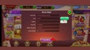 Teen Patti Lucky profile setup screen after email verification showing username and profile picture options