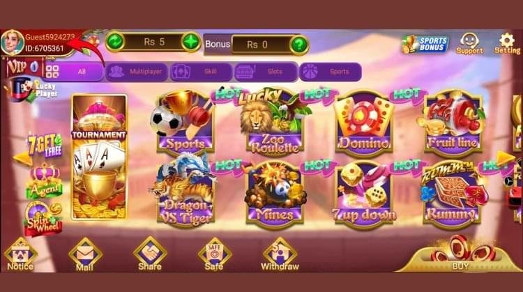 Teen Patti Lucky App Signup Screen
