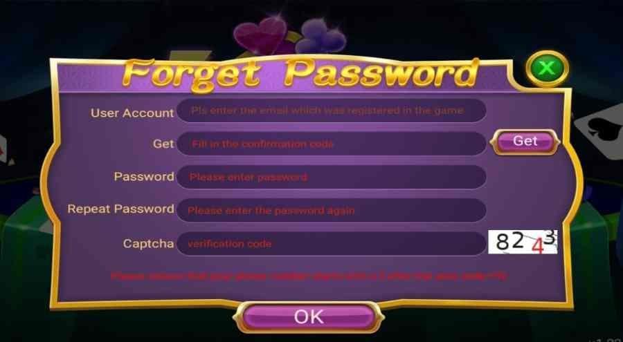 Forgot Password 3 Patti Lucky